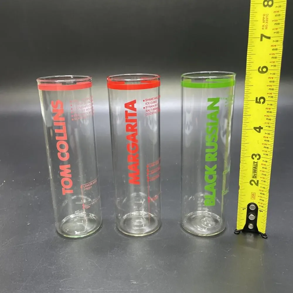 1970s Le Mixes Test Tube Shooter Station 6 Mixers w/Metal Base Holder Barware FR